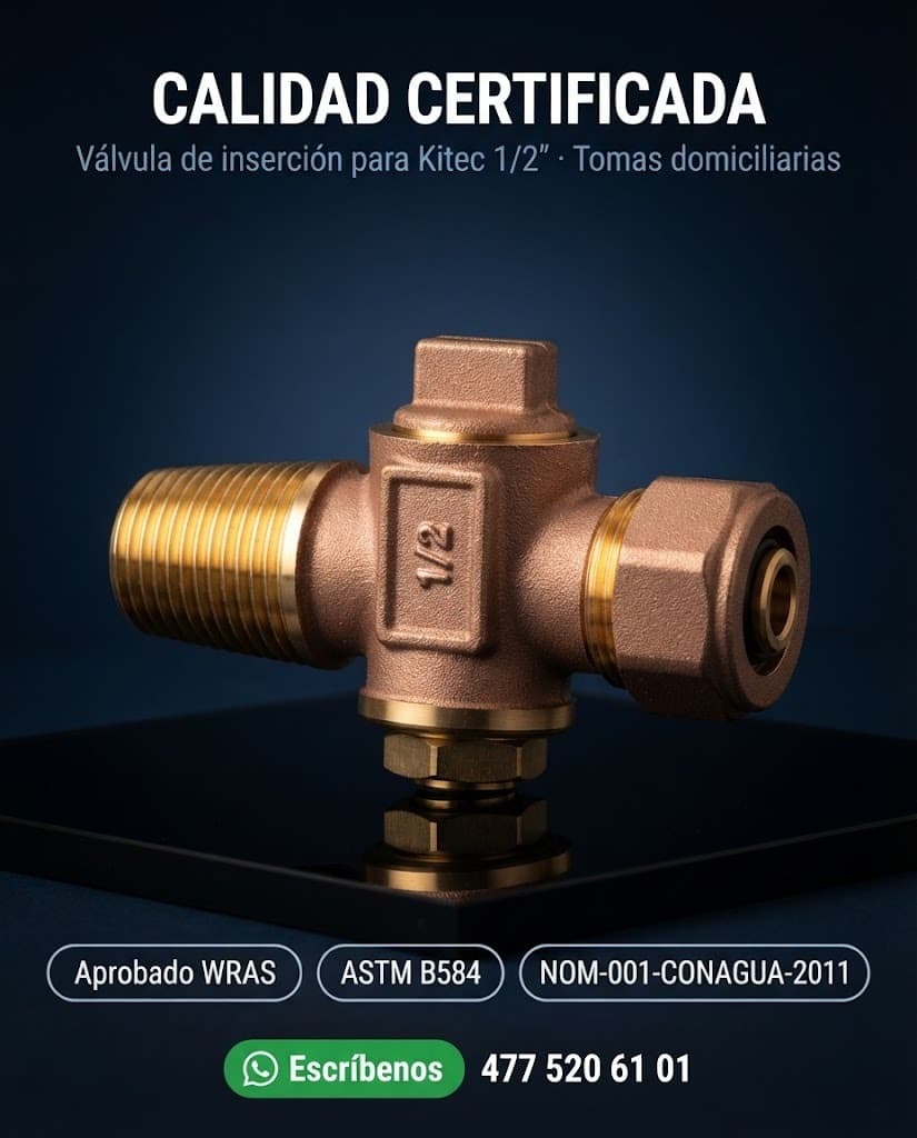 Válvula de inserción Kitec de 1/2 pulgada en PE-AL-PE — imagen 2 de 5