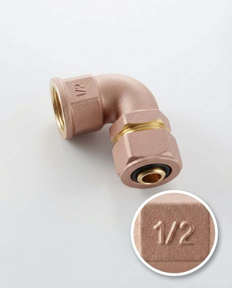 Codo Combinado de 1/2 pulgada a 90 grados en PE-AL-PE — imagen 2 de 7